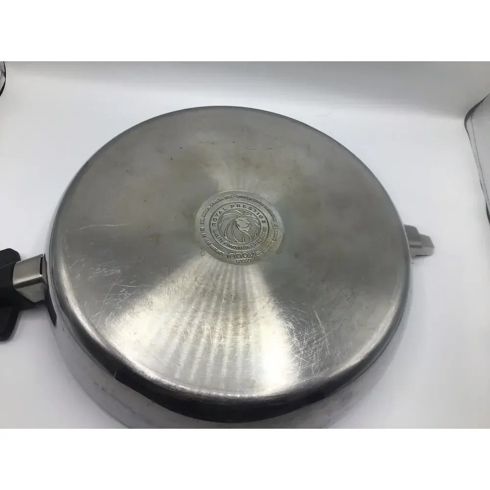 Royal Prestige INNOVE 14 Inch 35cm Paella Pan Skillet Red Valve Lid As Is